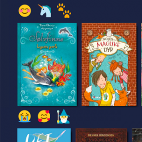 Hjemmesiden buggi.dk foreslår bøger, der passer til det enkelte barn, ved hjælp af emojis og andre sjove, visuelle elementer.
