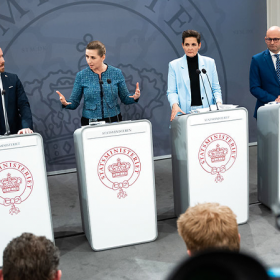 Panel af fem danske partiledere