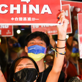 Demonstranter i taiwan