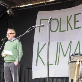 Klimatolog Jesper Theilgaard taler ved Folkets klimamarch i København den 25. maj 2019. Foto: Søren Breiting / Ritzau Scanpix